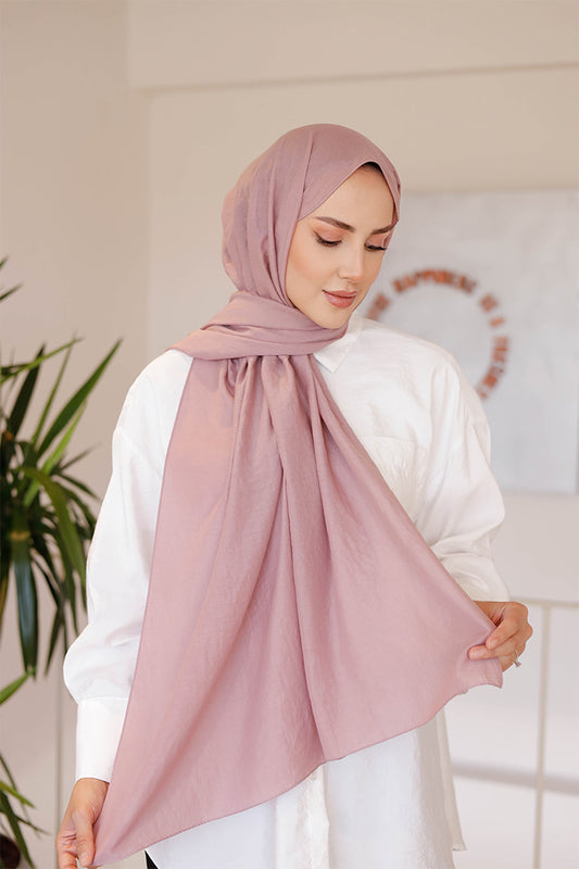 Soft Jakar Şal - Düz - Pudra
