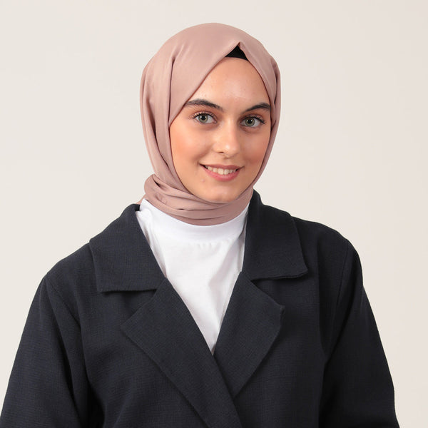 Düz Pamuklu Şal - Mocha