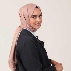 Düz Pamuklu Şal - Mocha