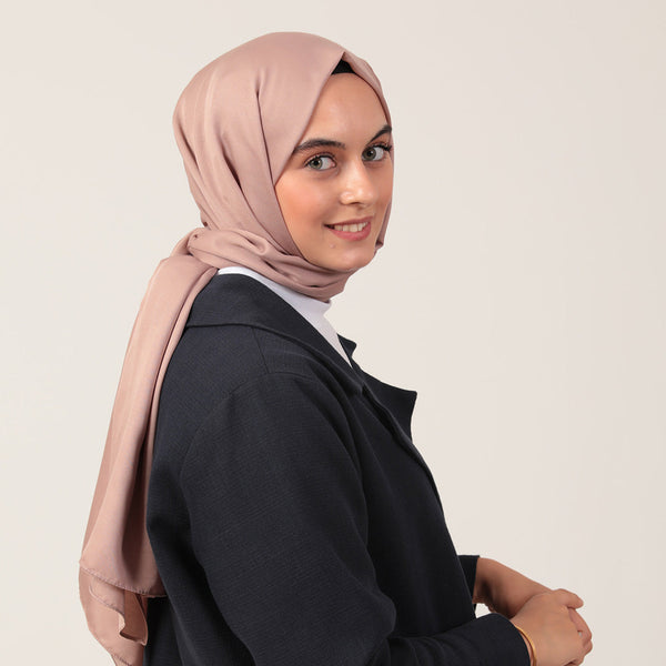 Düz Pamuklu Şal - Mocha