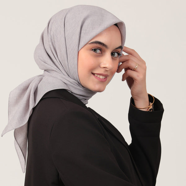 Yazlık Denim Eşarp - Gümüş