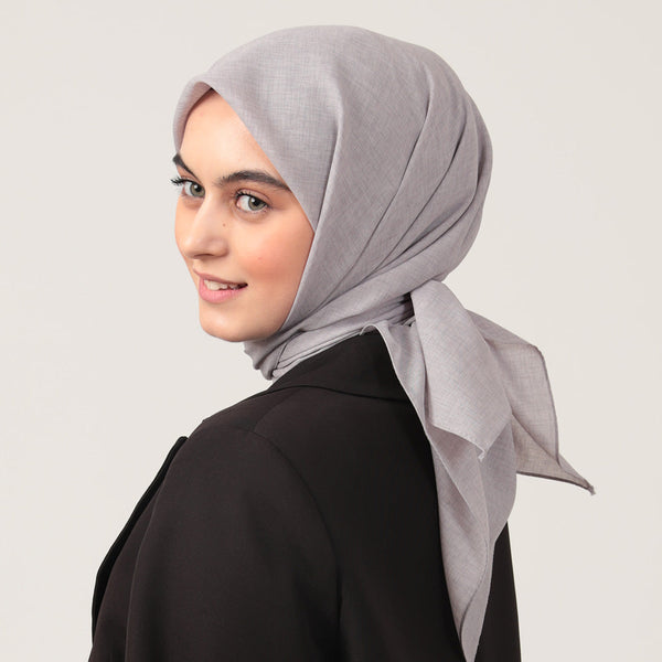 Yazlık Denim Eşarp - Gümüş