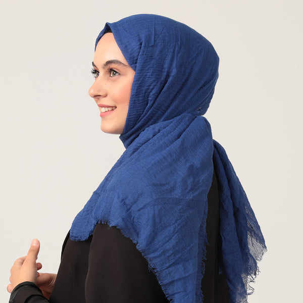 Bürümcük Şal - Saks Mavisi