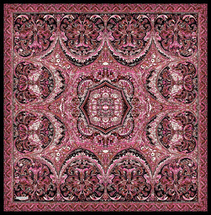 Vierra Desenli Eşarp - Ebedi Saraylar - Pudra