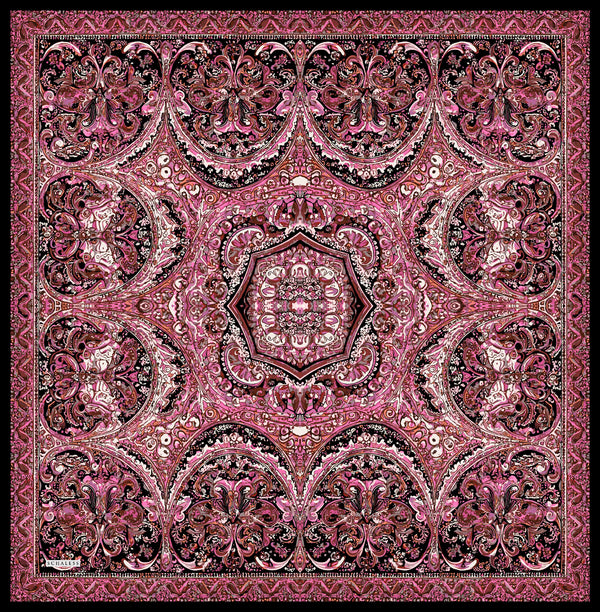 Vierra Desenli Eşarp - Ebedi Saraylar - Pudra