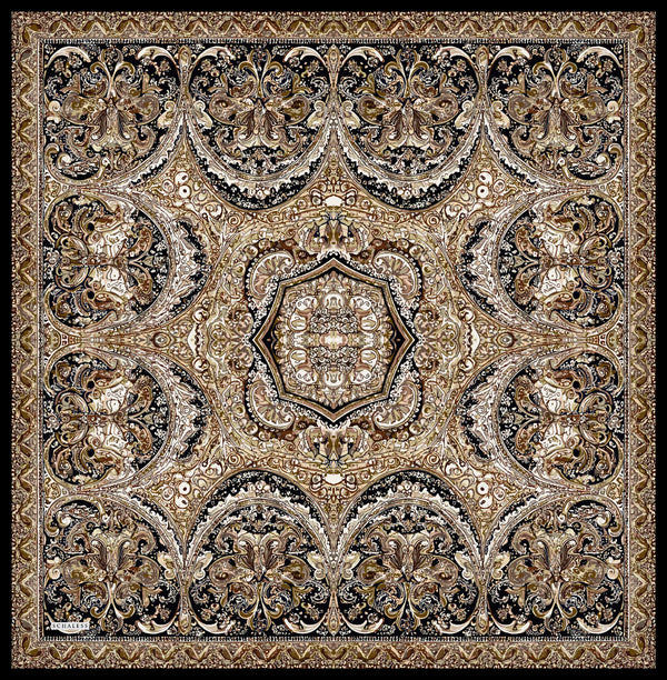 Vierra Desenli Eşarp - Ebedi Saraylar - Vizon