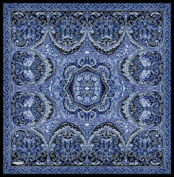 Vierra Desenli Eşarp - Ebedi Saraylar - Lacivert