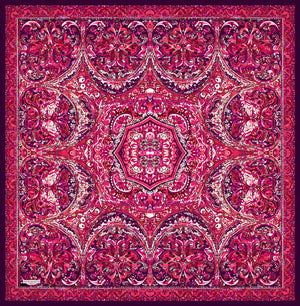 Vierra Desenli Eşarp - Ebedi Saraylar - Bordo