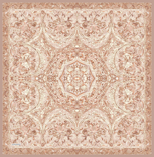 Vierra Desenli Eşarp - Ebedi Saraylar - Bej