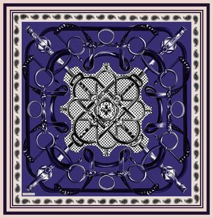 Vierra Desenli Eşarp - Süvarinin Arması - Mor