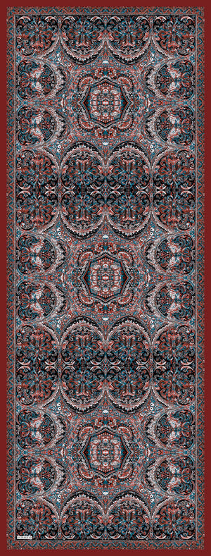 Vierra Desenli Şal - Ebedi Saraylar - Bordo Mavi