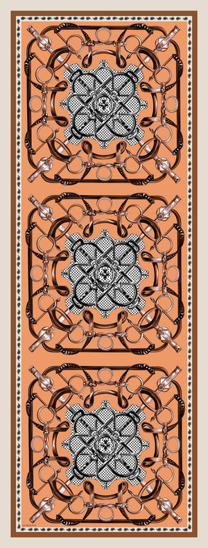 Vierra Desenli Şal - Süvarinin Arması - Camel