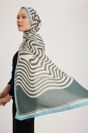 Efilia Desenli Şal - Yaşam İzi - Yeşil