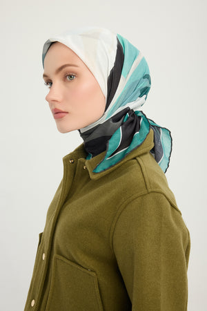 Efilia Desenli Eşarp - Renklerin Lalesi - Yeşil