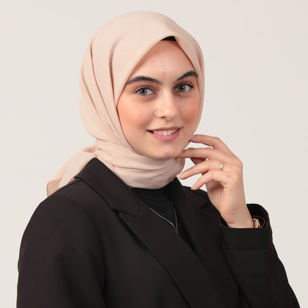 Yazlık Denim Eşarp - Krem