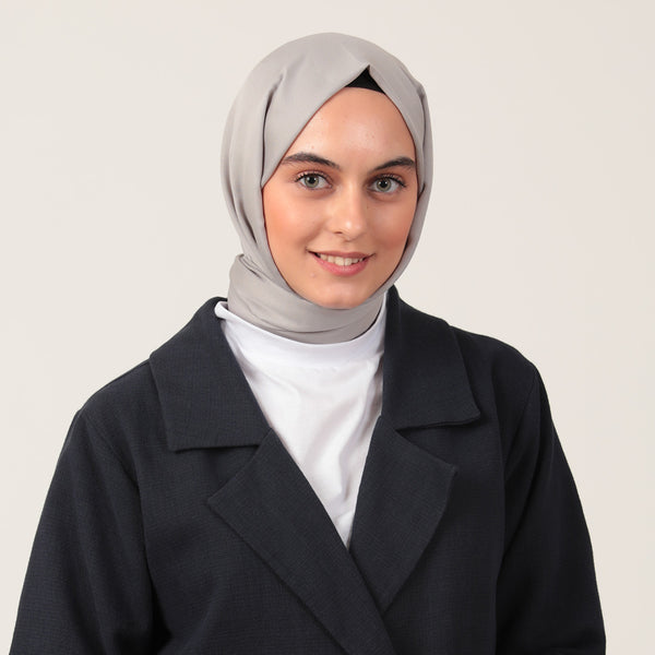 Düz Pamuklu Şal - Gri