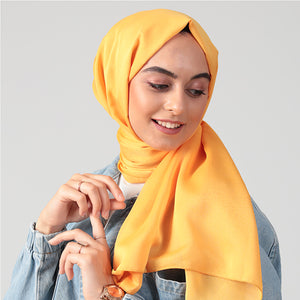 Janjanlı Şifon Şal - Mango