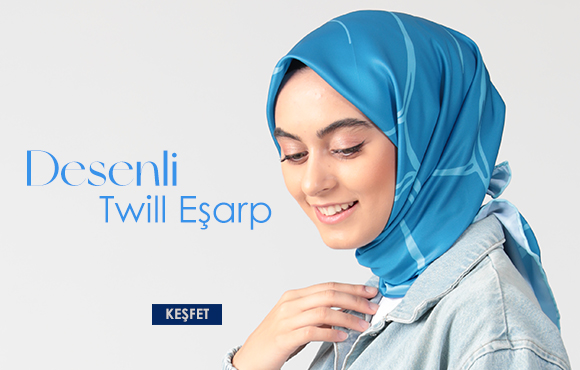 ipekistanbul Desenli Twill Eşarp Modelleri