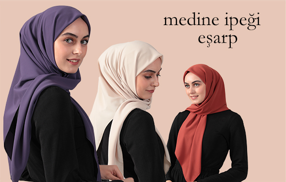 ipekistanbul Medine İpeği Büyük Boy Eşarp Modelleri