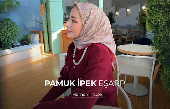 ipekistanbul Pamuk İpek Desenli Eşarp Modelleri