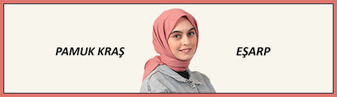 Tesettür Pamuk Kraş Eşarp Modelleri