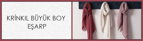 Büyük Boy Krinkıl Eşarp 105 x 105 cm Büyük Boy Krinkıl Eşarp 105 x 105 cm