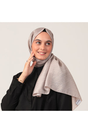 Yün İpek Şal - Zincir Desen - Taş
