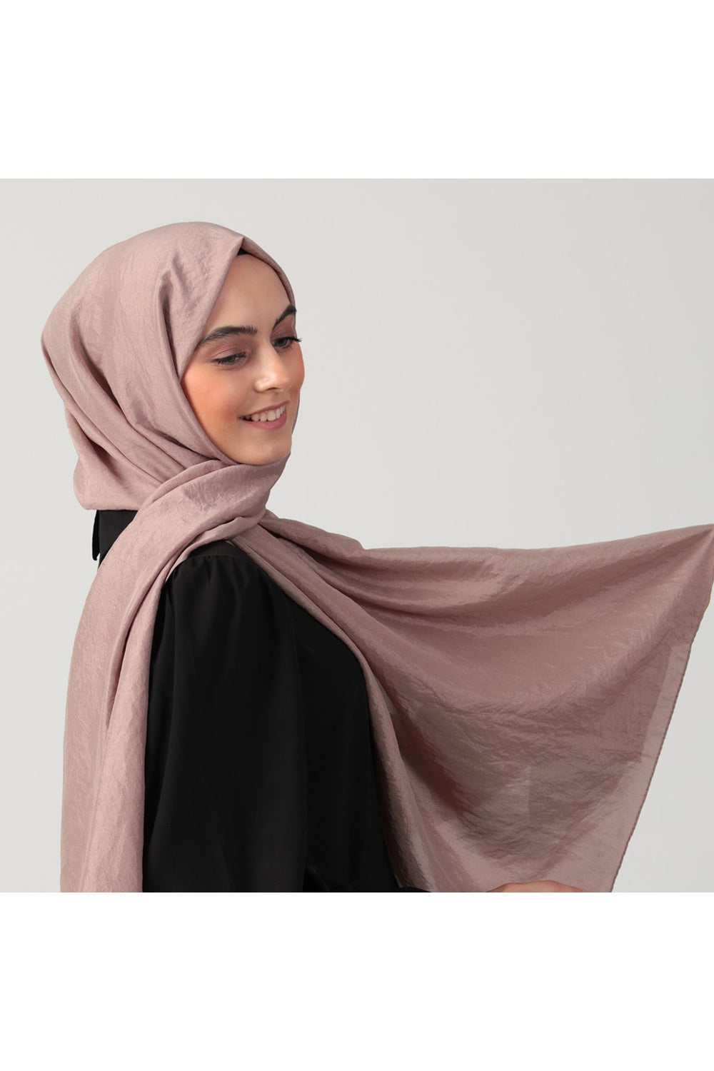 Pamuk Vual Şal - Koyu Vizon