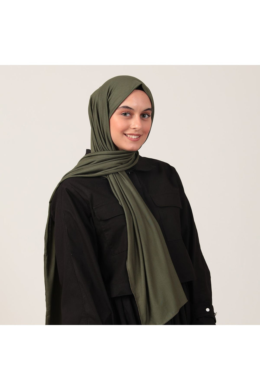 Penye Şal - Haki Yeşili