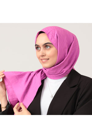 V Desen Fresh Cotton Şal - Begonvil