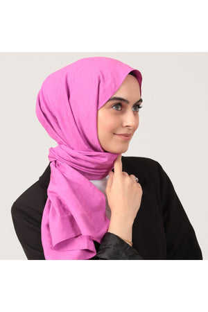 V Desen Fresh Cotton Şal - Begonvil