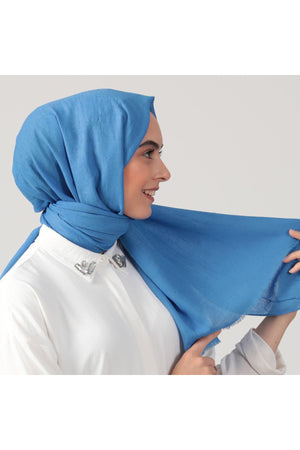 Pamuk Kraş Şal - İndigo