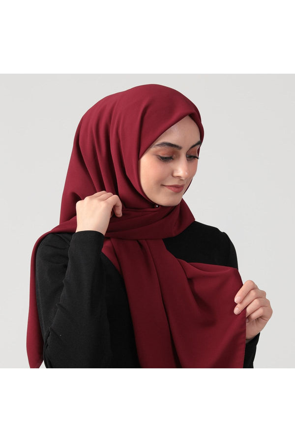 Medine İpeği Eşarp 110 x 110 cm - Bordo