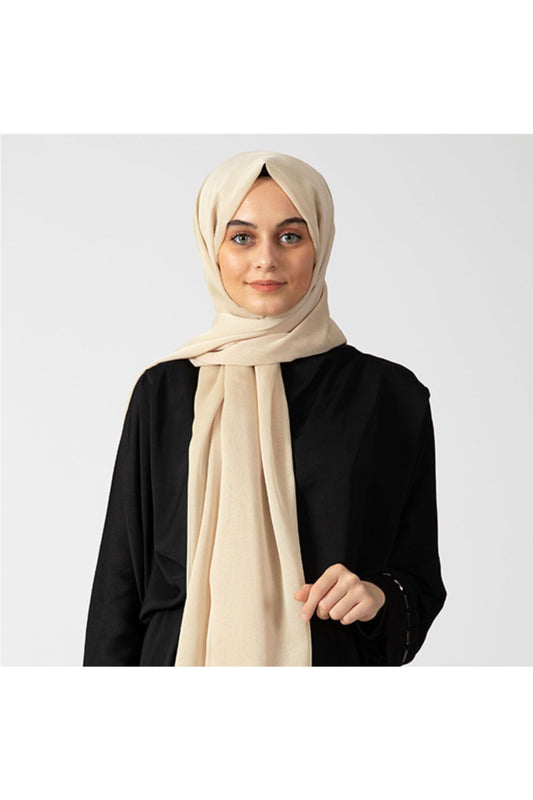 Janjanlı Şifon Şal - Hasat Sarı