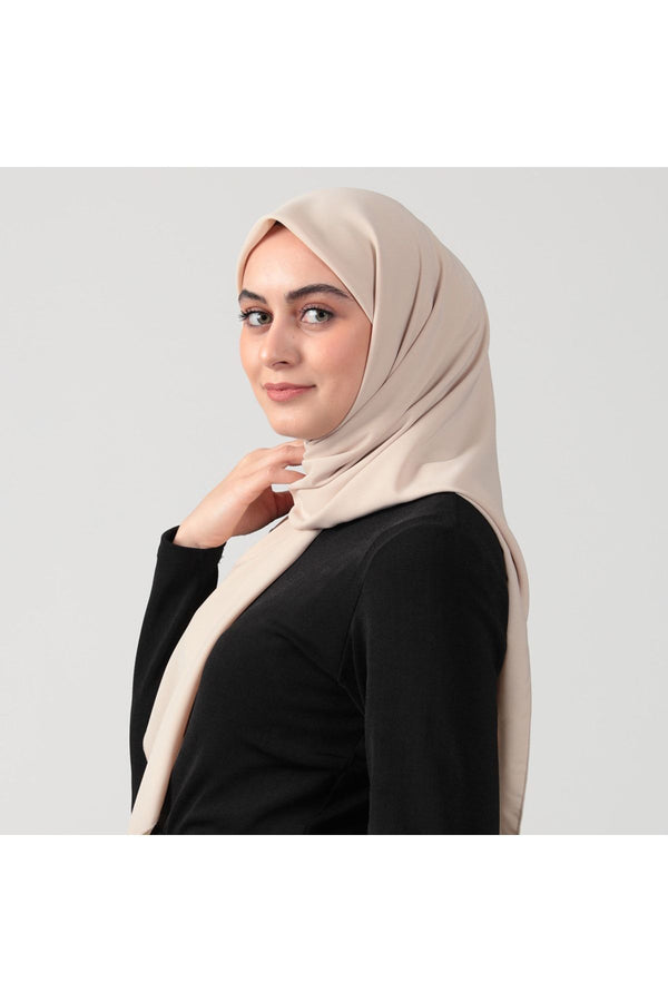 Medine İpeği Eşarp 110 x 110 cm - Bej