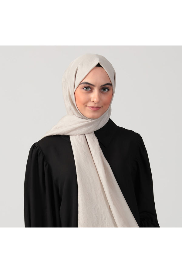 Pamuk Vual Şal - Bej