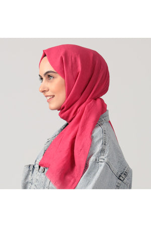 Pamuk Kraş Şal - Fuşya