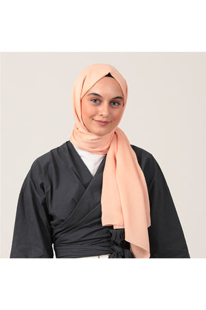 Janjanlı Şifon Şal - Kavuniçi