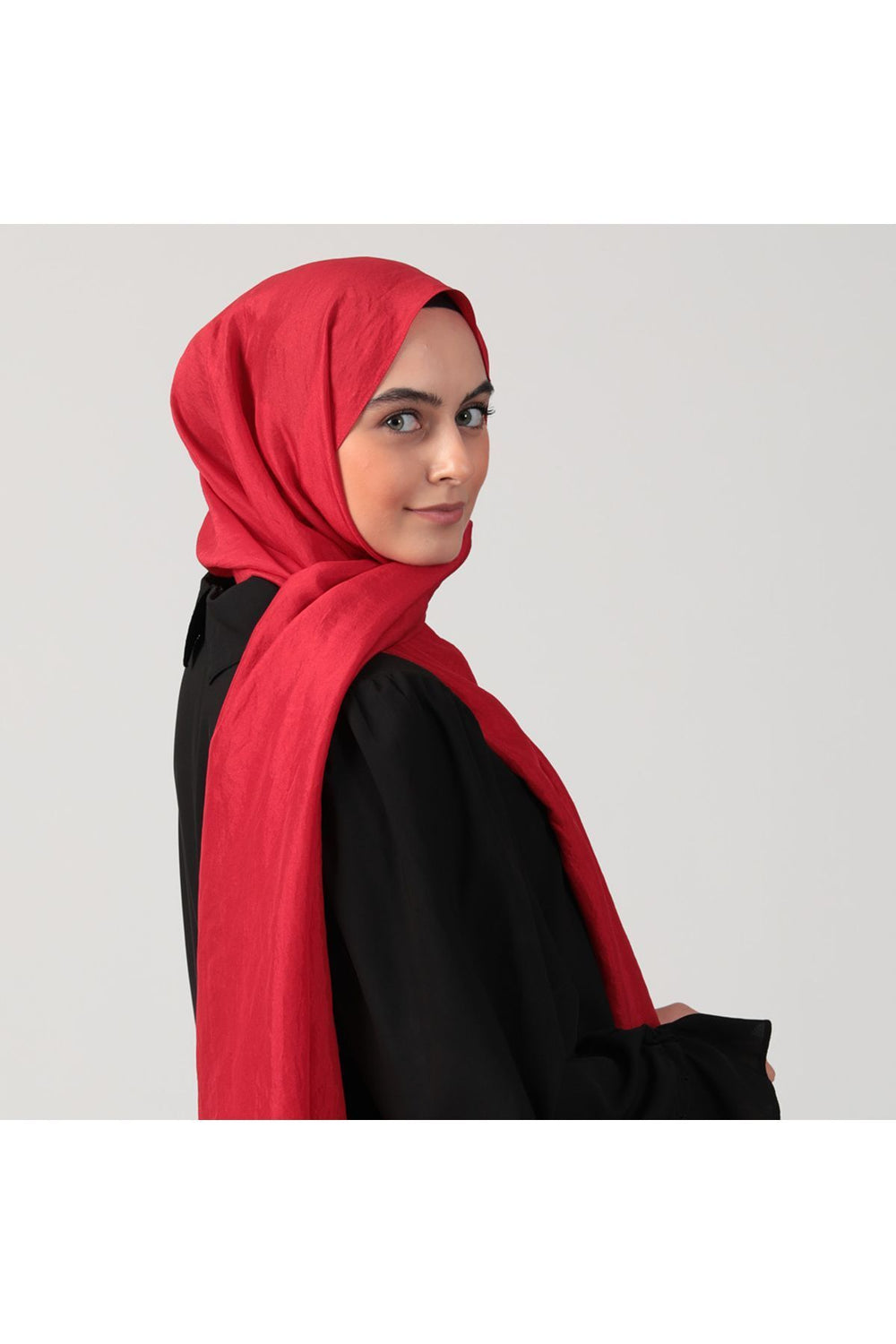 Pamuk Vual Şal - Kırmızı