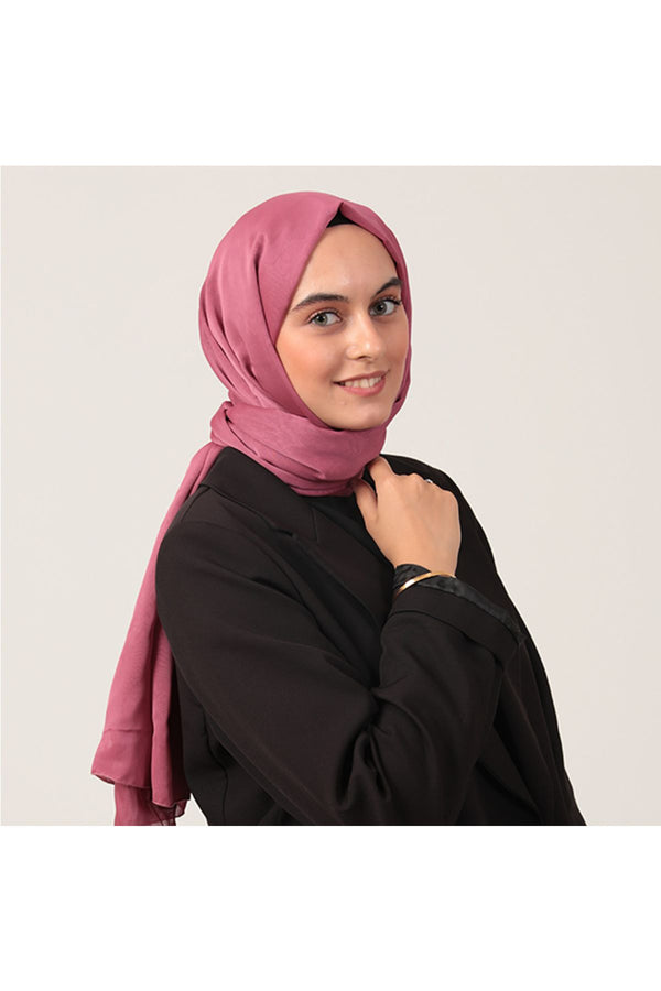 Janjanlı Şifon Şal - Rose