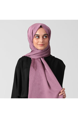 Janjanlı Şifon Şal - Gül Kurusu