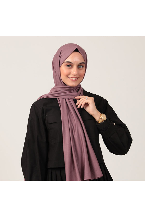 Penye Şal - Koyu Gül Kurusu