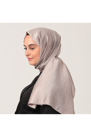 Yün İpek Şal - Dağ Desen - Taş