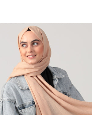 Pamuk Kraş Şal - Sütlü Kahve