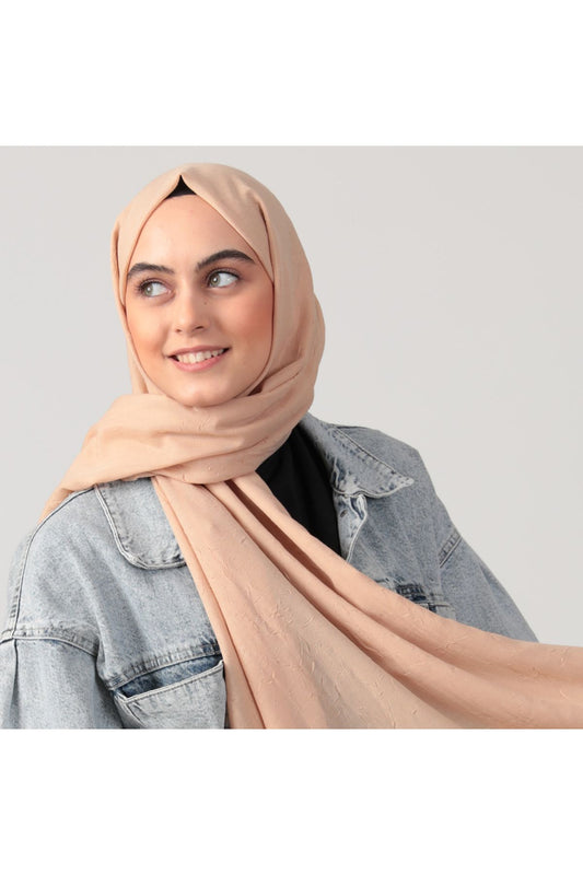 Pamuk Kraş Şal - Sütlü Kahve