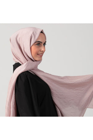 Pamuk Vual Şal - Pudra