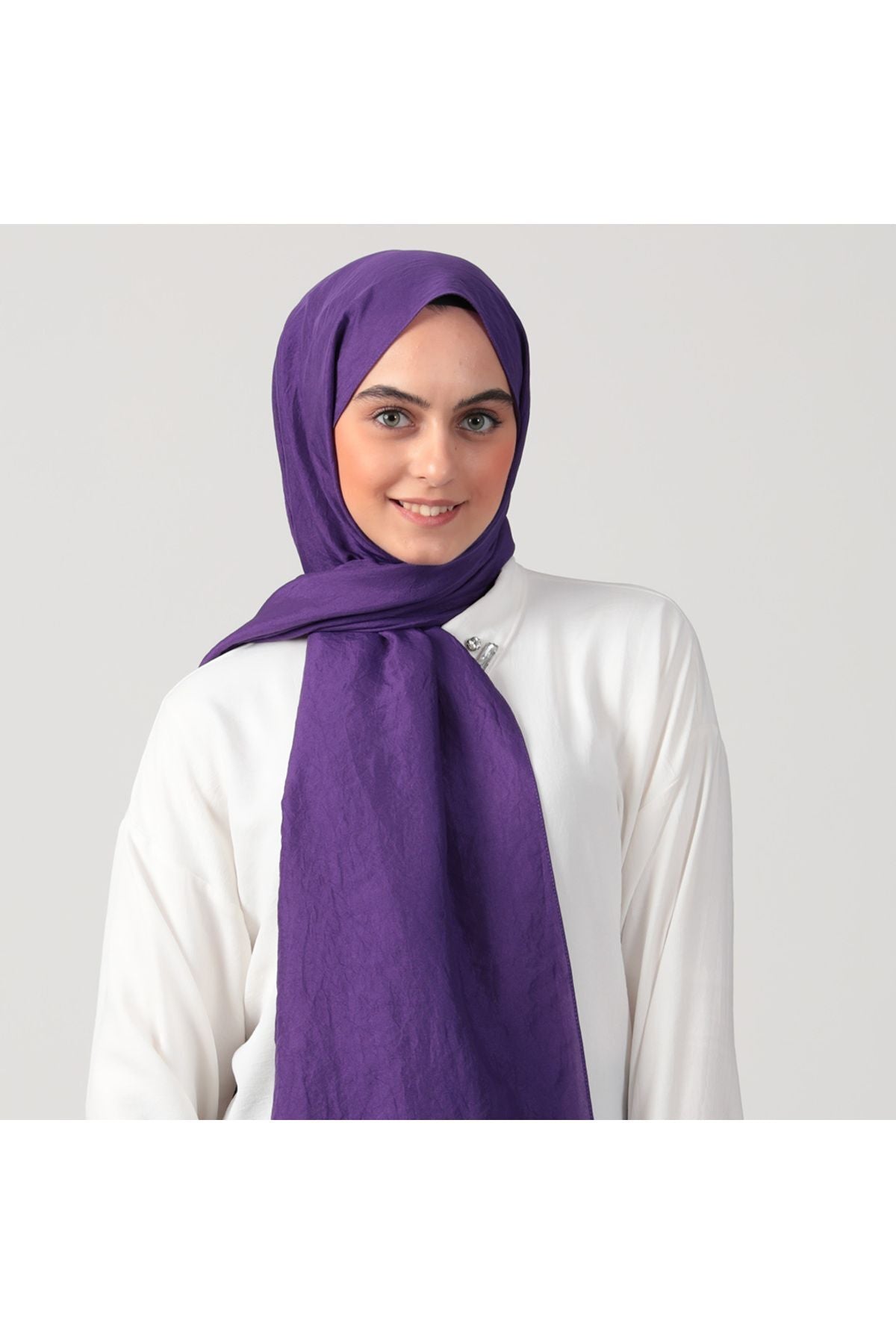 Pamuk Vual Şal - Mor