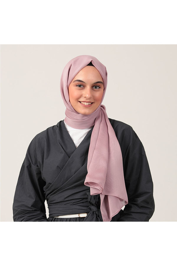 Janjanlı Şifon Şal - Açık Lila