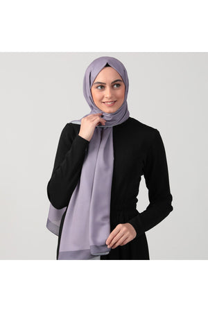 Pamuk Ipek Şal - Düz Renk Şal - Lila