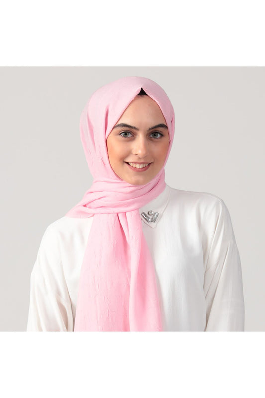 Pamuk Kraş Şal - Pembe